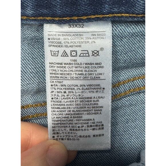 Banana Republic Men's Athletic Fit Blue Denim Travel Jean - Size 33x32 (33x29.5) - Picture 5 of 5